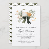 Elegante Herfst lint boog bloem boeket verjaardag Kaart (Voorkant / Achterkant)