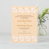 Elegante Herfst Maple Leaf Custom Wedding Invitati Kaart (Staand voorkant)