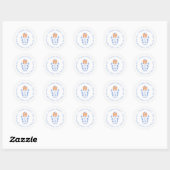 Elegante Herfst Monogram Boog Retouradres Ronde Sticker (Vel)