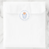 Elegante Herfst Monogram Boog Retouradres Ronde Sticker (Tas)