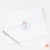 Elegante Herfst Monogram Boog Retouradres Ronde Sticker (Envelop)
