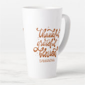 Elegante Herfst Najaars Friendsgiving Thanksgiving Latte Mok (Rechterhoek)