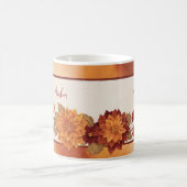 Elegante herfst noordelijke kardinalen bloemenacce koffiemok (Center)