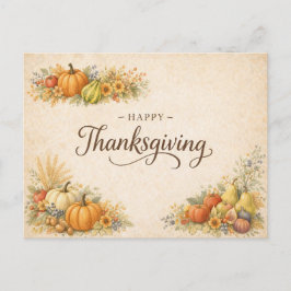 Elegante herfst oogst Gelukkig Thanksgiving Feestdagenkaart