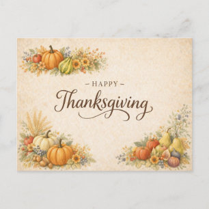 Elegante herfst oogst Gelukkig Thanksgiving Feestdagenkaart