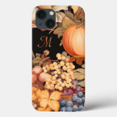 Elegante herfst oogst monogram stijlvol Case-Mate iPhone case (Achterkant)