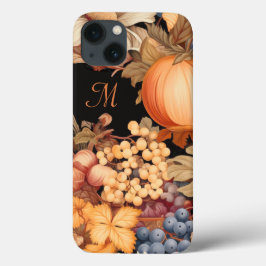 Elegante herfst oogst monogram stijlvol Case-Mate iPhone case