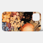 Elegante herfst oogst monogram stijlvol Case-Mate iPhone case (Achterkant (horizontaal))