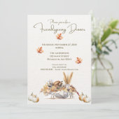 Elegante Herfst Oogst Vriendschapsgevende Thanksgi Kaart (Staand voorkant)