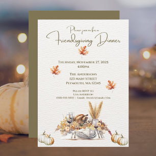 Elegante Herfst Oogst Vriendschapsgevende Thanksgi Kaart