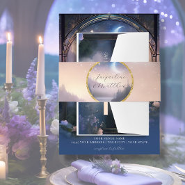 Elegante Herfst Perzik Bloemen Salie Waterverf Bru Uitnodigingen Wikkel