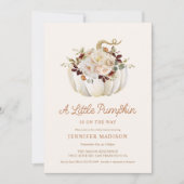 Elegante Herfst pompoen Baby shower uitnodiging (Voorkant)