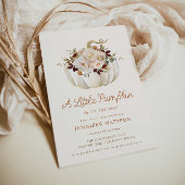 Elegante Herfst pompoen Baby shower uitnodiging