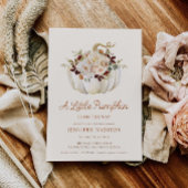 Elegante Herfst pompoen Baby shower uitnodiging