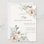 Elegante Herfst Pompoen Boho Herfst Repetitie Dine Kaart (Voorkant)