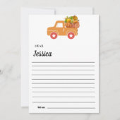 Elegante herfst Pompoen Capsul bericht kaart (Voorkant)