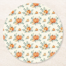 Elegante herfst pompoen en eucalyptus aquarel