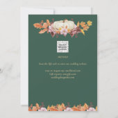 Elegante Herfst Pompoen Groen Goud Trouwdatum Bewa Kaart (Achterkant)