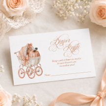 Elegante Herfst Pompoen Luier Raffle Baby Shower