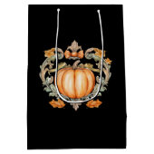 Elegante Herfst Pompoen Medium Cadeauzakje (Achterkant)