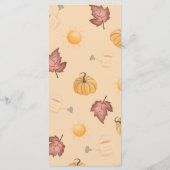 Elegante Herfst Pompoen Menu - Herfst Dankzegging  (Achterkant)