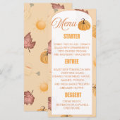Elegante Herfst Pompoen Menu - Herfst Dankzegging  (Voorkant / Achterkant)