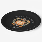 Elegante Herfst Pompoen  Papieren Bordje (Gekanteld)