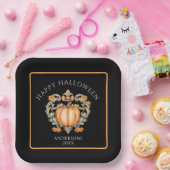 Elegante Herfst Pompoen Papieren Bordje (Feest)