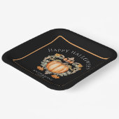 Elegante Herfst Pompoen Papieren Bordje (Gebogen)