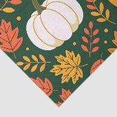 Elegante Herfst pompoen patch en herfstbladeren Tissuepapier (Detail)