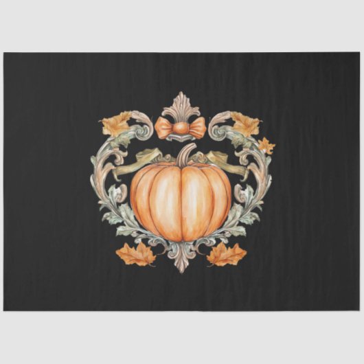 Elegante Herfst Pompoen Tissuepapier (Voorkant)