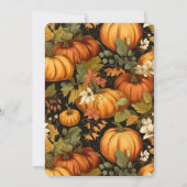 Elegante Herfst pompoen verlovingsfeest Kaart (Achterkant)