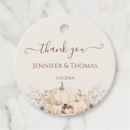 Elegante Herfst pompoenen Dank u bruiloft gunst La Bedankjes Labels