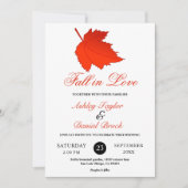 Elegante herfst rode bladeren Boho Herfst bloemenb Kaart (Voorkant)