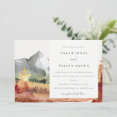 Elegante Herfst Roest Sinaasappel Bergbomen Bruilo Kaart (Staand voorkant)