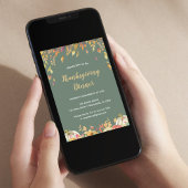 Elegante Herfst Sage Thanksgiving Diner Kaart