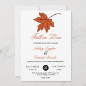 Elegante herfst Sinaasappel bladeren Herfst bloeme Kaart (Voorkant)