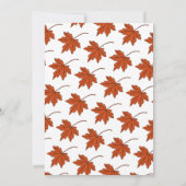 Elegante herfst Sinaasappel bladeren Herfst bloeme Kaart (Achterkant)