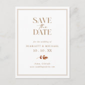 Elegante Herfst Sla het Briefkaart van de datum op (Voorkant)