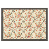 Elegante Herfst tafelkleed Vogels grillige bloemen (Voorkant (Horizontaal))