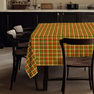 Elegante herfst tartan tafelkleed Fall Farmhouse