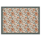 Elegante herfst terracotta witte bloemen pastel gr tafelkleed (Voorkant (Horizontaal))