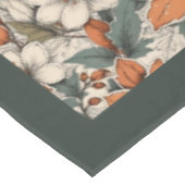 Elegante herfst terracotta witte bloemen pastel gr tafelkleed (Gekanteld)