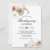 Elegante Herfst Thanksgiving Diner Kaart (Voorkant)