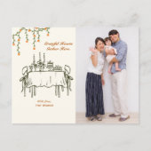 Elegante Herfst Thanksgiving Friendsgiving Diner Briefkaart (Voorkant)