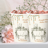 Elegante Herfst Thanksgiving Friendsgiving Diner Papieren Bekers