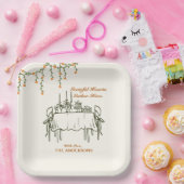 Elegante Herfst Thanksgiving Friendsgiving Diner Papieren Bordje (Feest)