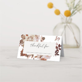 Elegante Herfst Thanksgiving Friendsgiving Diner Plaatskaartje