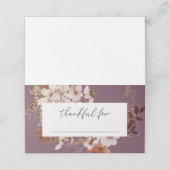 Elegante Herfst Thanksgiving Friendsgiving Diner Plaatskaartje (Buitenkant ongevouwen)