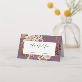 Elegante Herfst Thanksgiving Friendsgiving Diner Plaatskaartje